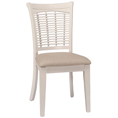 Set of 2 Bayberry Wood Dining Chairs White - Hillsdale Furniture: Bamboo-Style, Cream Upholstery, Armless