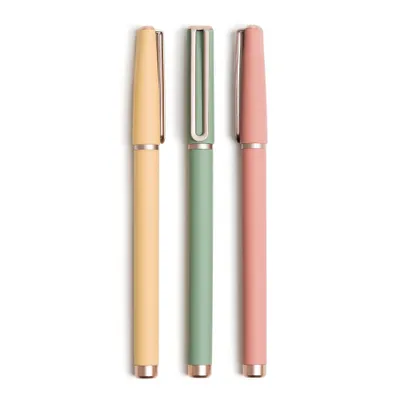 U Brands 3ct Soft Touch Felt Tip Pens - Rose Gold Accents: 0.7mm Black Ink, Journaling & Cute Pens, Stationery Set