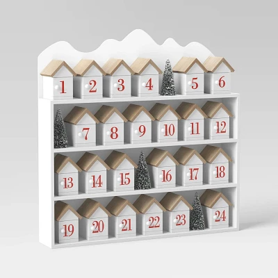 Christmas Wood House Countdown Calendar - Threshold