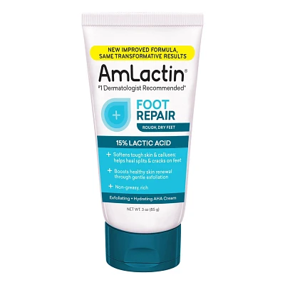 AmLactin Foot Repair Foot Cream Therapy AHA Cream - Unscented - 3oz