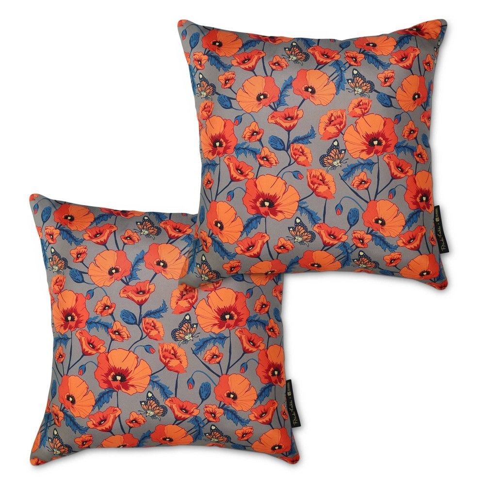 Sunbrella 2pk Canvas Outdoor Throw Pillows Navy : Target