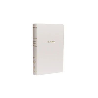 NKJV, Gift and Award Bible, Leather-Look, White, Red Letter Edition - by Thomas Nelson (Leather Bound)