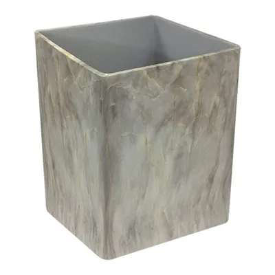 Stone Hedge Resin Decorative Bathroom Wastebasket - Nu Steel