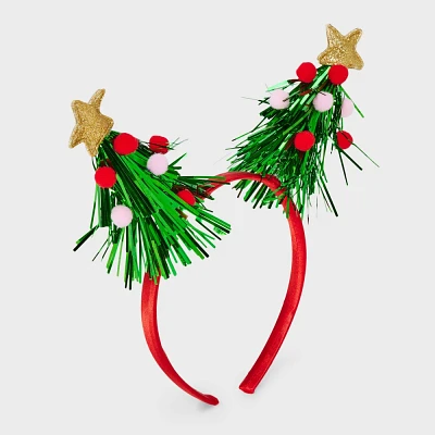 Girls Tinsel Christmas Tree Headband - Cat & Jack