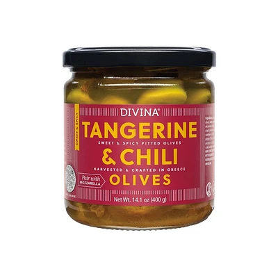 Divina Tangerine and Chili Olives - 14.1oz