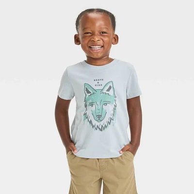 Toddler Boys Short Sleeve Brave and Kind Graphic T-Shirt