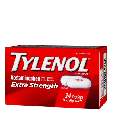 Tylenol Extra Strength Pain Reliever and Fever Reducer Caplets - Acetaminophen