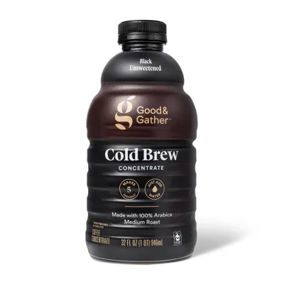 Cold Brew Coffee Concentrate Black Unsweetened - 32floz - Good & Gather