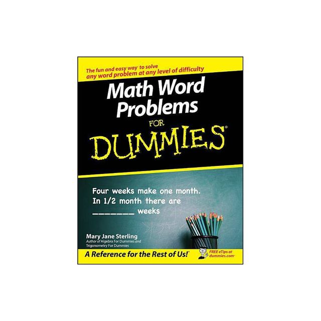 Math Word Problems for Dummies - (For Dummies) by Mary Jane Sterling (Paperback)