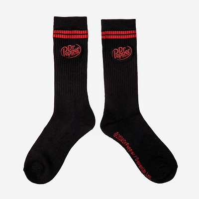 Men Dr Pepper Athletic Crew Sock - Black 6-12