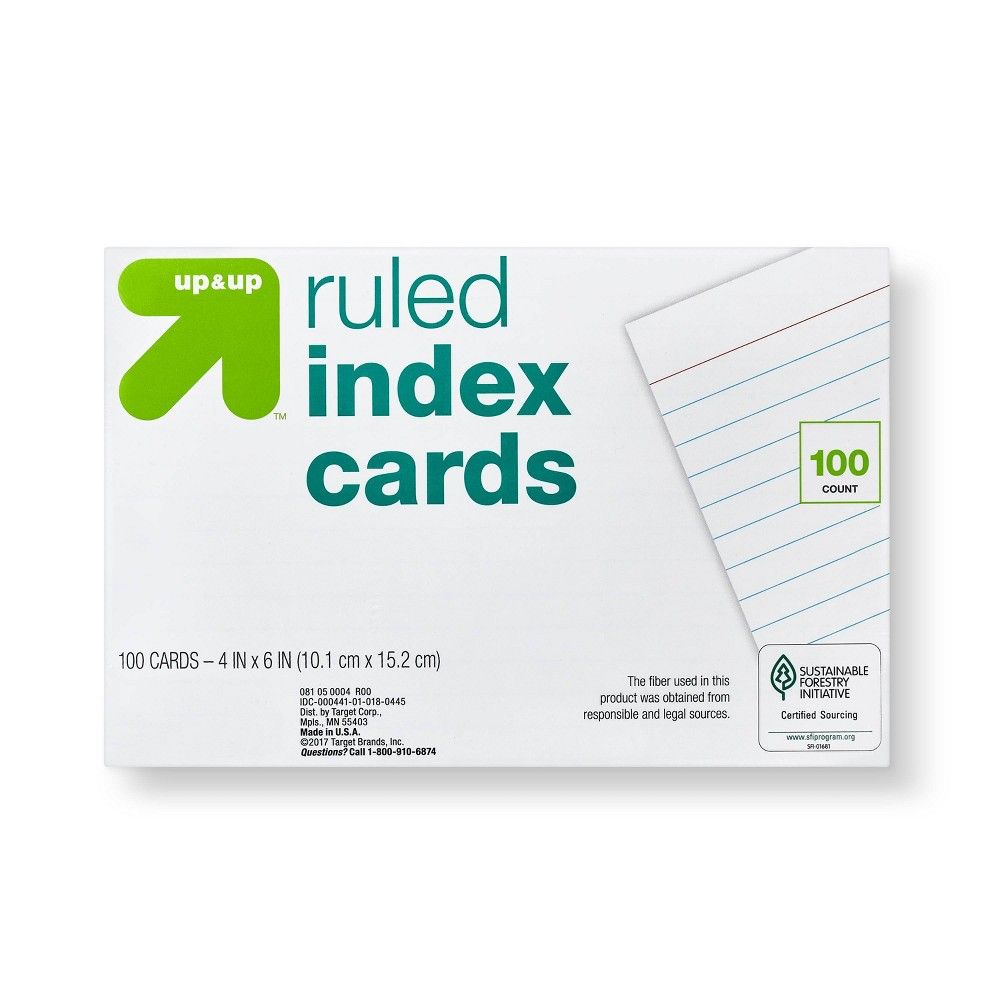 INDEX CARDS 4X6  Minneapolis College Store