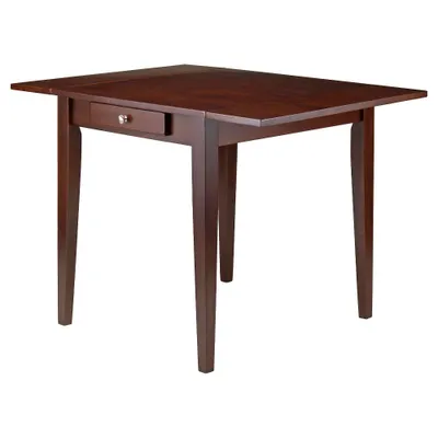 Hamilton Double Drop Leaf Dining Table Wood/Walnut - Winsome