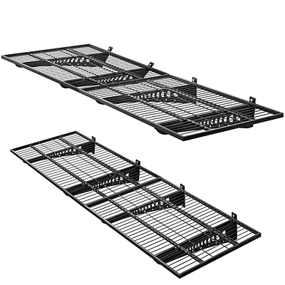 LUGO 2x3 Garage Wall Shelves 4pk Black: Steel Utility Wall Organizers, 330 lb Capacity, 24 H x 36 W x 6 D