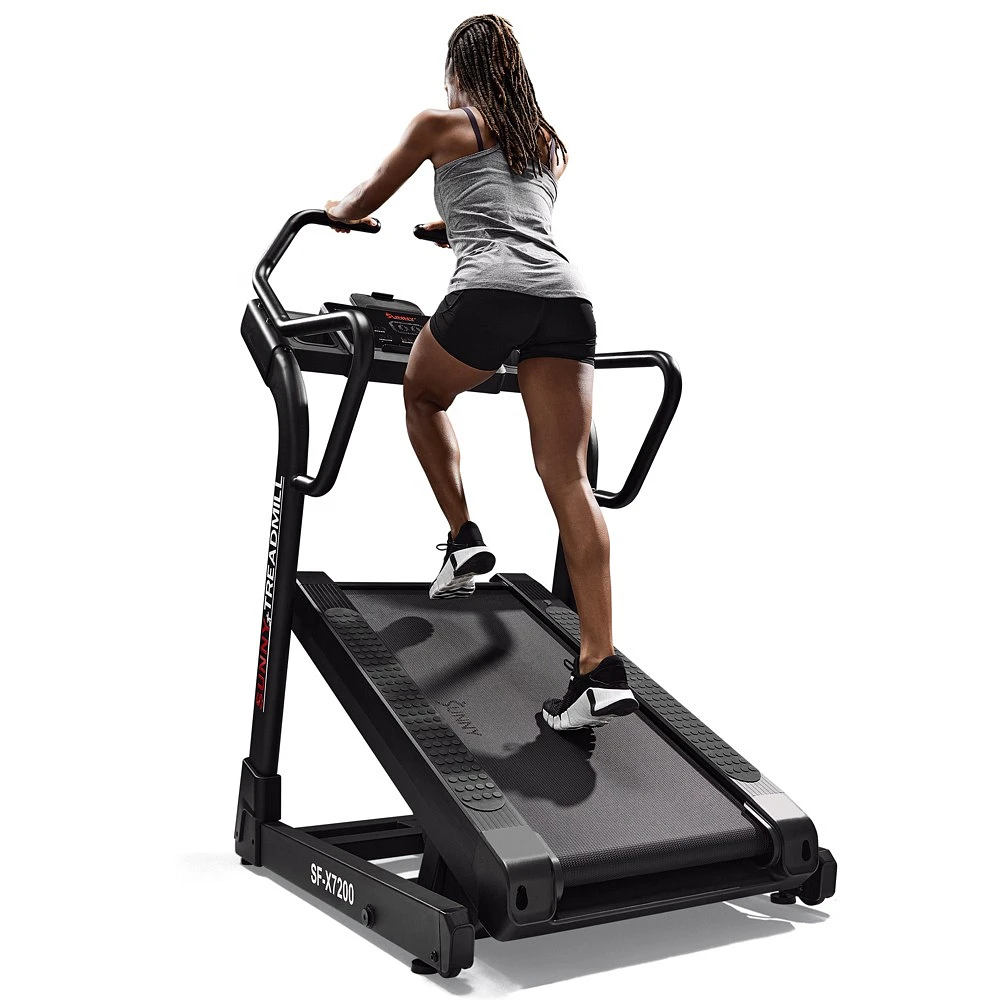 Sunny Health & Fitness Premium Hill Simulation Treadmill with Extreme Incline/Decline