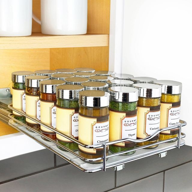 Lynk Professional 8 Wide Slide Out Spice Rack Upper Cabinet Organizer