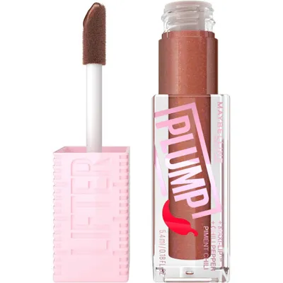 MaybellineLifter Gloss Lifter Plump Lip Plumper Gloss with Maxi-Lip - 007 Cocoa Zing - 0.18 fl oz: Chili Pepper, Heated Shine