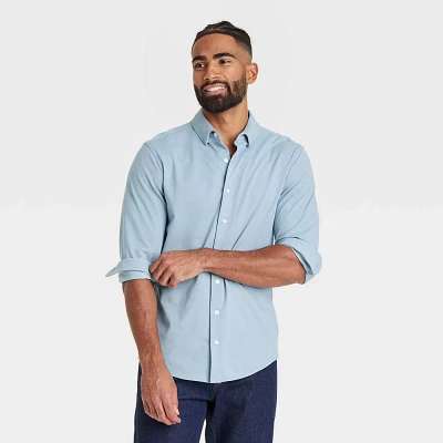 Men Long Sleeve Button-Down Caual Shirt