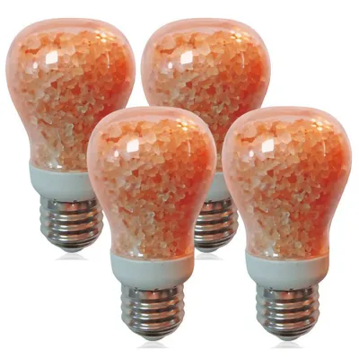 4pk LED 60W Light Bulbs - Himalayan Glow: Real Salt Crystals, Edison Inspired, Dimmable