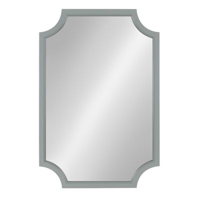 24 x 36 Hogan Framed Wall Mirror with Scalloped Corner Gray - Kate & Laurel All Things Decor