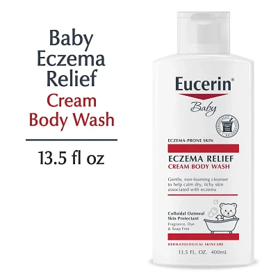 Eucerin Baby Eczema Relief Cream and Body Wash Gentle Cleanser - 13.5 fl oz