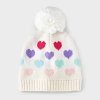 Girl Heart Jacquard Beanie Hat - Cat & Jack White