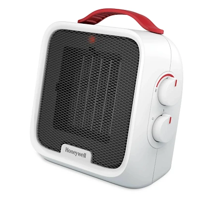 Honeywell UberHeat 5 Ceramic Heater White: Portable Electric Indoor Heater, Adjustable Thermostat, 1500W, ETL Listed