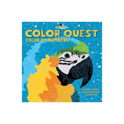 Color Quest: Color by Numbers - (Puzzle Masters) by Amanda Learmonth (Paperback)