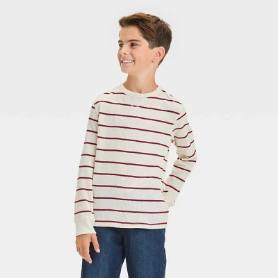 Boy Long Sleeve Striped Thermal T-Shirt