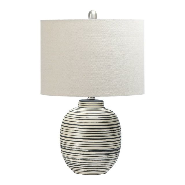 23 Ceramic Textured Striped Table Lamp - 3Storied Home