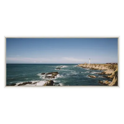 Sylvie California Coast Lighthouse Framed Canvas by Patricia Hasz White