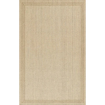 Momeni 36x56 Oliver Striped Border Handloomed Area Rug Natural