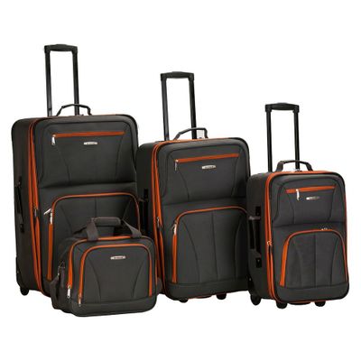 Rockland Journey 4pc Softside Checked Luggage Set