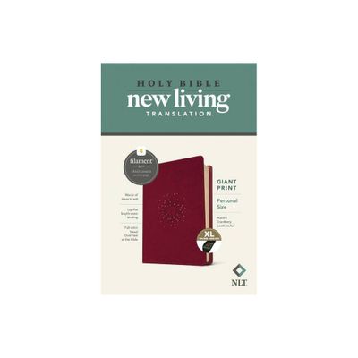 NLT Personal Size Giant Print Bible, Filament Enabled (Leatherlike, Aurora Cranberry, Indexed, Red Letter) - Large Print (Leather Bound)