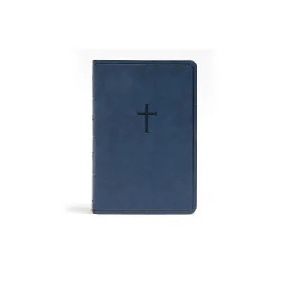 CSB Everyday Study Bible, Navy Cross Leathertouch - by Csb Bibles by Holman (Leather Bound)