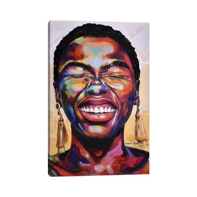 iCanvas  Celebrate Life II by Damola Ayegbayo Unframed Wall Canvas: Modern Style Mixed Media Portrait Art