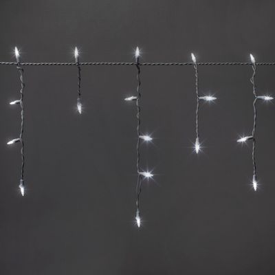 70ct LED Christmas Icicle Lights with White Wire