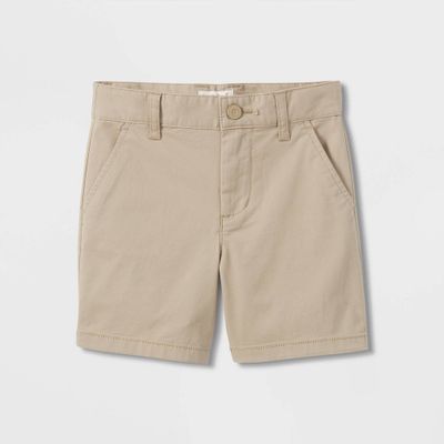 Toddler Boys Stretch Flat Front Uniform Chino Shorts