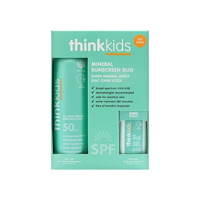 thinkbaby Safe Baby Sunscreen Spray and Sunscreen Stick - SPF 30