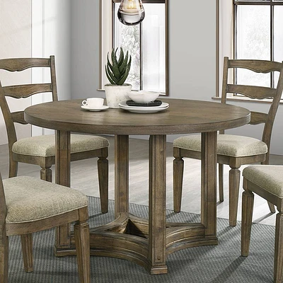 Acme Furniture Parfield Dining Table Weathered Oak Finish