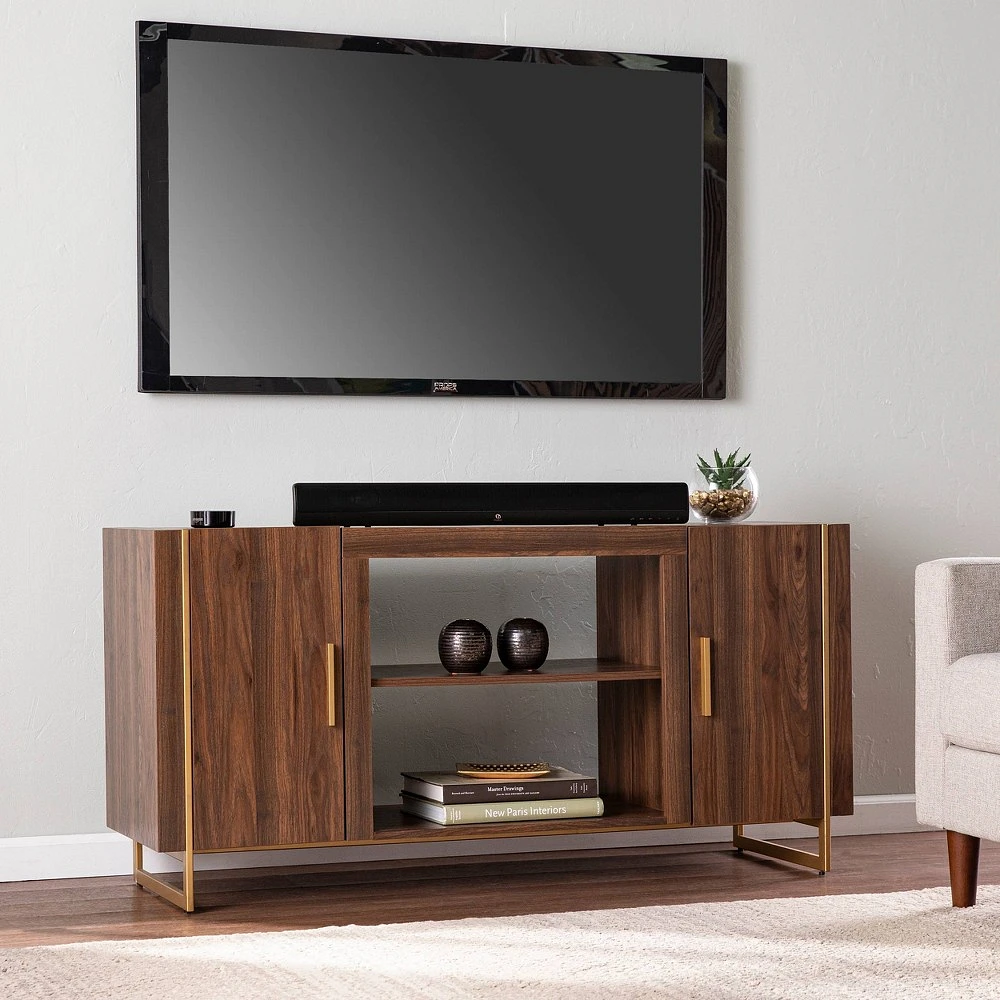 Aiden Lane Farnsmet TV Stand for TVs up to 56 with Storage BrownGold - Aiden  Lane | The Market Place