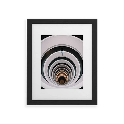 Deny Designs 8x10 Tristan Zhou Loop Black Framed Art Print: Modern Style, Cardstock Paper, Digital Abstract Artwork