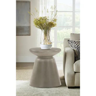 Umbre Concrete End Accent Stool Table Gray - Armen Living