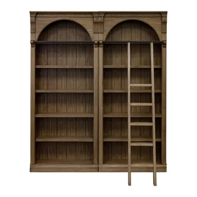 Martin Furniture 94 Traditional Tall Bookcase Wall, Stratton Collection Brown: 5-Shelf Wood Shelving, No Assembly Required