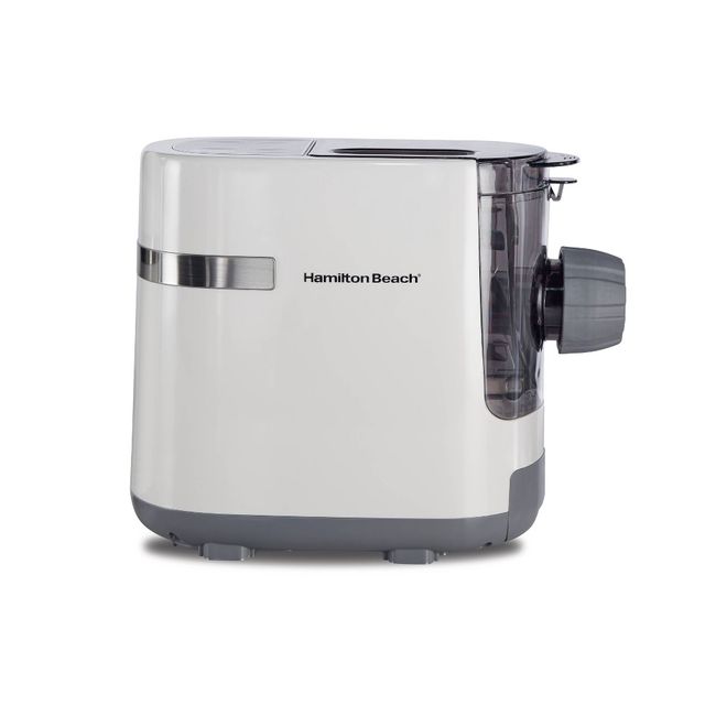 Hamilton Beach Auto Pasta Maker - White: Fresh Pasta Machine, Penne Maker, 1 Speed, 150W, Hand Wash, 24 Cup Capacity