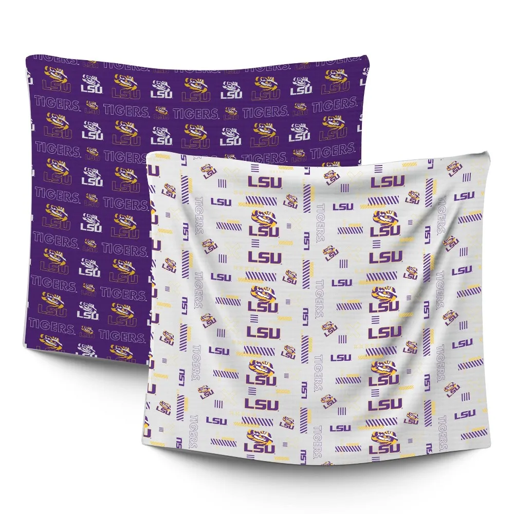 NCAA LSU Tigers Home & Away Baby Blanket - 2pk