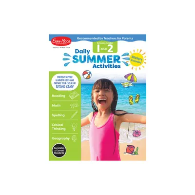 Daily Summer Activities: Between 1st Grade and 2nd Grade, Grade 1 - 2 Workbook - by Evan-Moor Educational Publishers (Paperback)