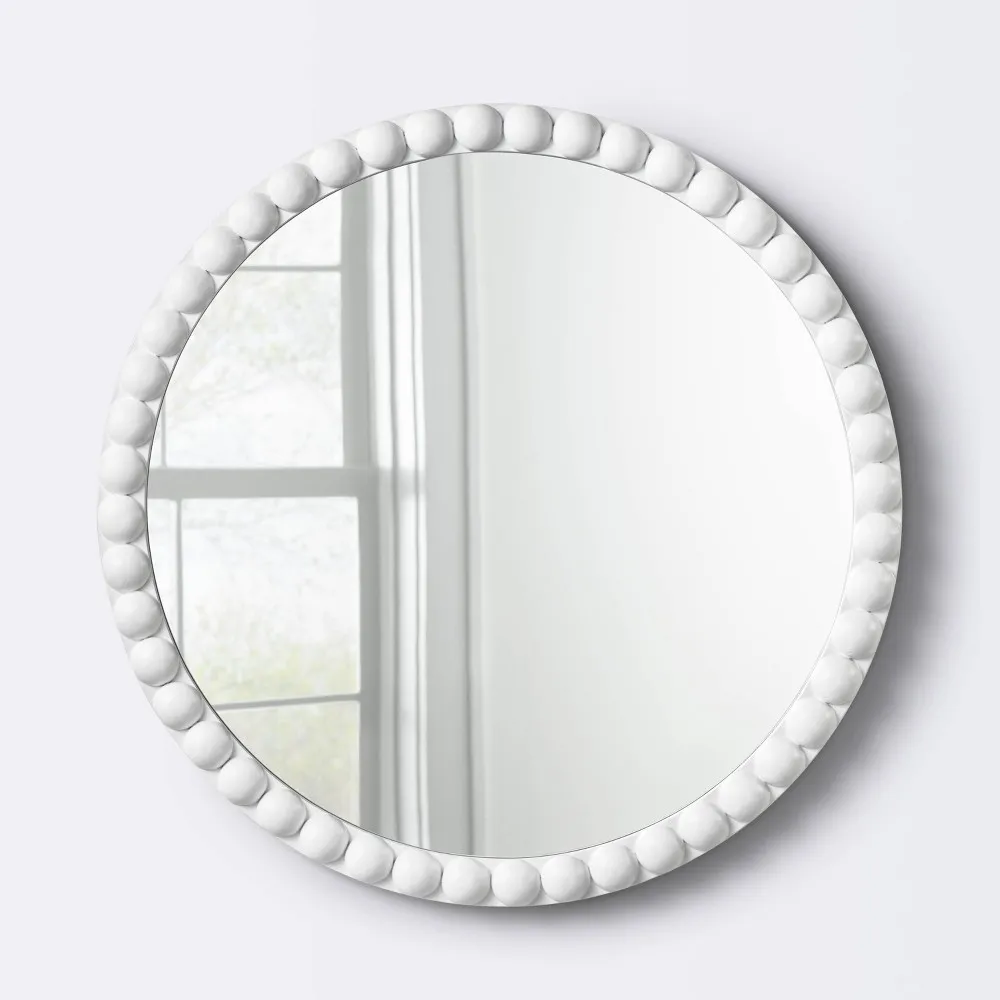 Cloud Island Round Decorative Wall Mirror White Cloud Island  Connecticut Post Mall