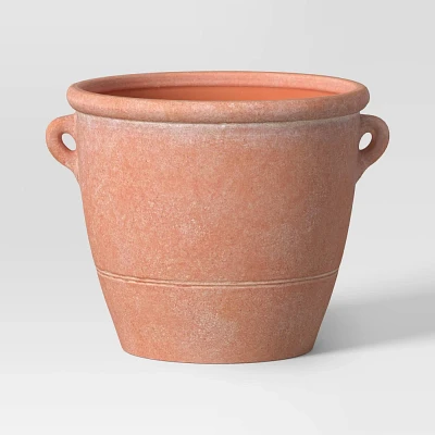 Antique Ceramic Indoor Outdoor Planter Pot x9.84 Terracotta Orange - Threshold designed with Studio McGee