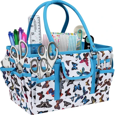 Singer Storage Collapsible Tote Caddy Butterfly Print