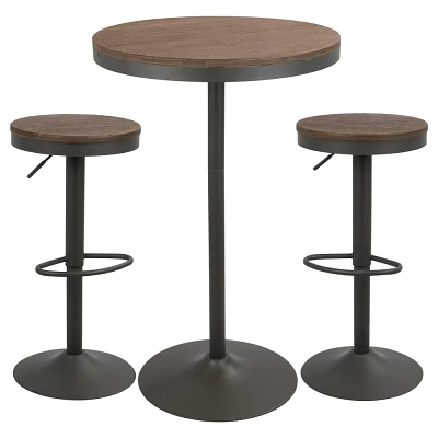 LumiSource 3pc Dakota Dining Set /Brown